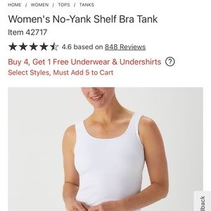 Duluth Trading Co Women's No-Yank Shelf Bra Tank